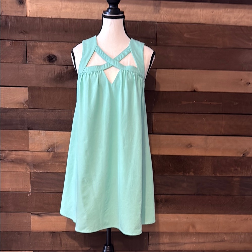 Loveriche Women's Mint Green Lined Sleeveless Dress Size Small
